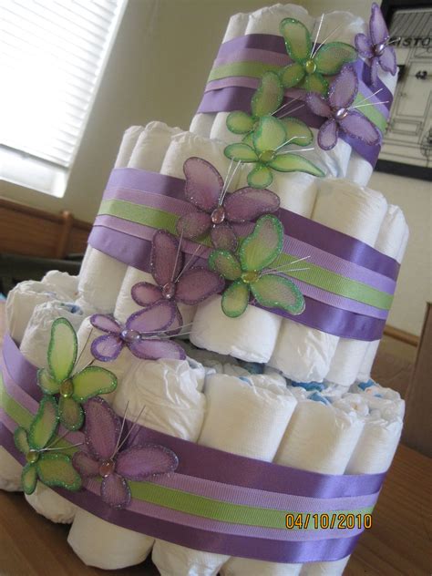 I Ve Seen A Lot Of Diaper Cakes But This One Is So Pretty Butterfly