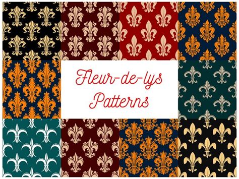 Modèles Sans Couture De Lys Français Royal Fleurdelys Vecteur Premium