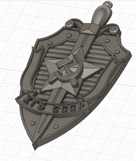 STL file KGB officer badge・3D printing idea to download・Cults