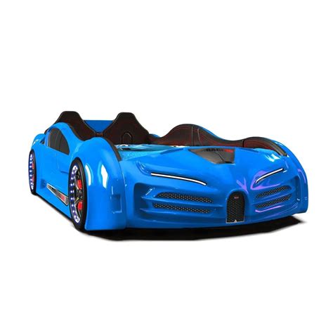 SPEEDY MAX RACE CAR BED FOR KIDS W/LED LIGHTS & SOUNDS EFFECTS