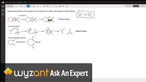 Reaction Mechanism For The Oxidation Of Cyclohexene To Adipic Acid