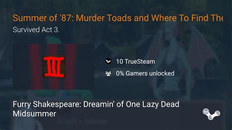 Summer Of 87 Murder Toads And Where To Find Them Achievement In