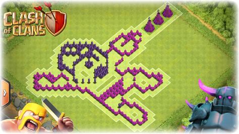 Clash Of Clans Awesome Th8 Megaman Troll Base Youtube