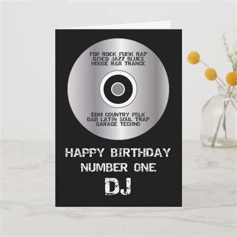 Happy Birthday Number Dj Card Zazzle Happy Birthday Dj Birthday