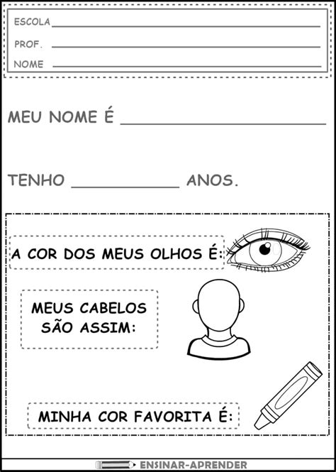 ATIVIDADES QUEM SOU EU EDUCAÇÃO INFANTIL