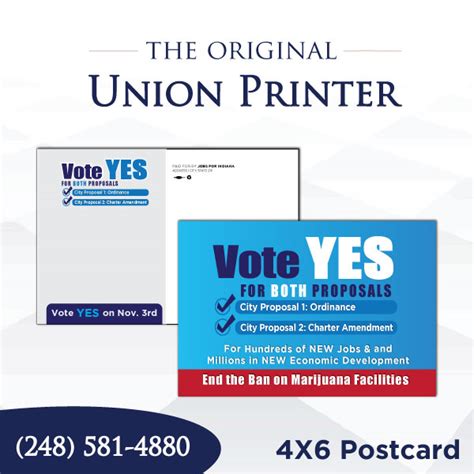 Direct Mail Postcards For Your Political Campaign Union Printed