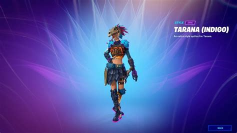 How To Unlock Tarana Indigo Edit Styleskin In Fortnite Chapter 2 Season 6 Youtube