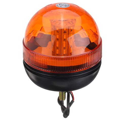 12v 24v Led Rotating Flashing Amber Beacon Flexible Tractor Warning