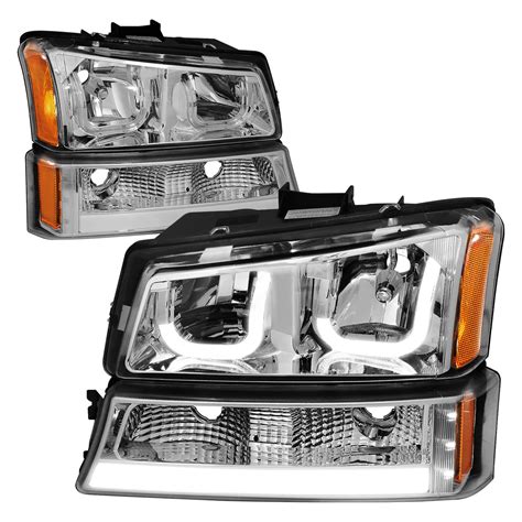 Lumen 88 1001788 Chrome LED DRL Bar Headlights With Turn Signal