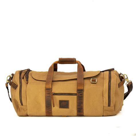 The Nomad | Men's Waxed Canvas & Full-Grain Leather Duffel Bag – The ...