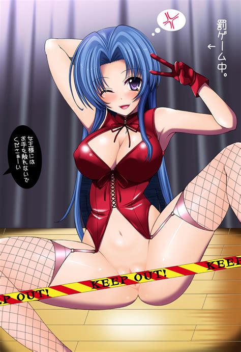 Rule 34 Blue Hair Breasts Censored Cleavage Cleavage Cutout Clothing