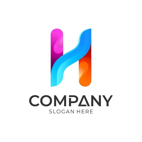 Dise O De Logotipo Colorido Letra H Vector Premium