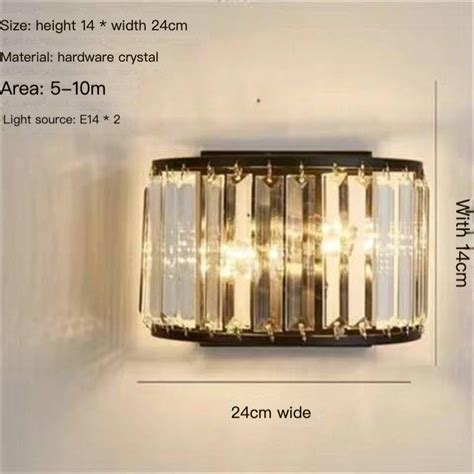 Trazos Sunmeiyi Modern Crystal Wall Lamp Luxury Golden Sconce Light For