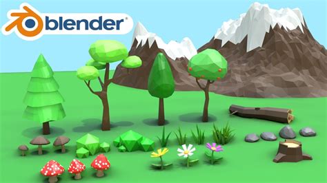 How To Make Low Poly Nature Blender Tutorial YouTube