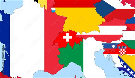 Center The Map Of Switzerland Vector Maps Showing Switzerland And