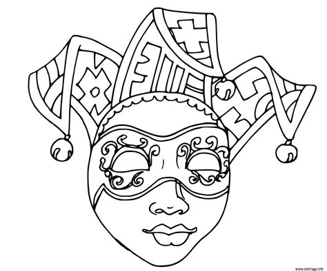 Coloriage Carnaval Mardi Gras Dessin Carnaval à imprimer