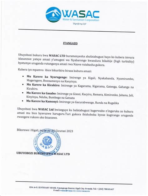 Water And Sanitation Corporation Ltd Rwanda On Twitter