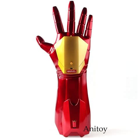 Marvel Iron Man 3 Cosplay 1:1 Arm Glove with LED Light Infrared Bullet ...