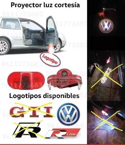 Proyector Puerta Luz Cortesia Vw Gti R R line Mk4 Jetta Golf Envío gratis