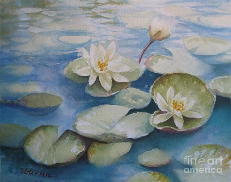 Waterlilies Painting By Elena Oleniuc Pixels