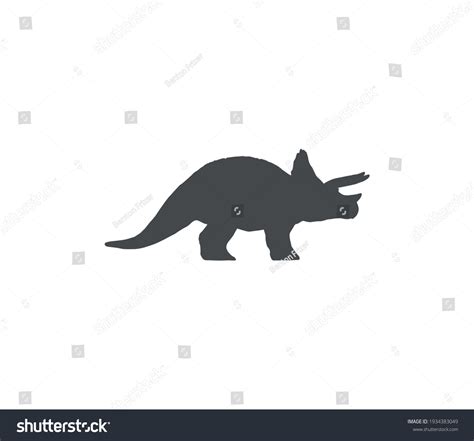 Silhouette Triceratops Vector Illustration Stock Vector (Royalty Free ...