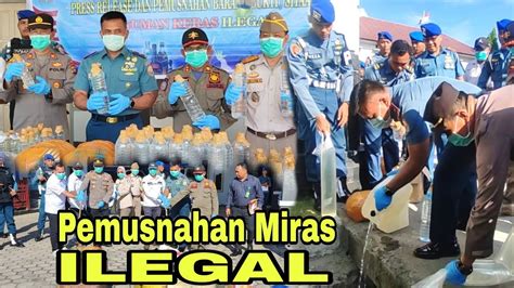 Lantamal XIV Sorong Musnahkan 500 Liter Miras Cap Tikus Dari Bitung