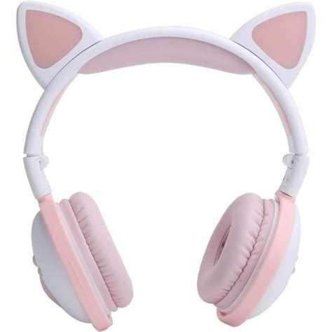 Casque Led D Oreille De Chat Allum E Sans Fil Pliable Casque Longue