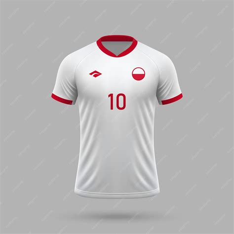 Premium Vector | 3d realistic soccer jersey Poland national team 2024