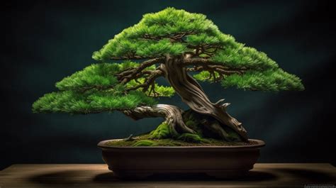 Bonsai Tree Standing On Top Of A Dark Background, Pine Bonsai, Hd Photography Photo, Bonsai ...