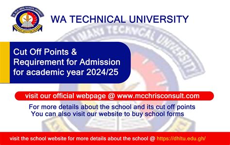 Wa Technical University Of Ghana Cut Off Points For Academic Year