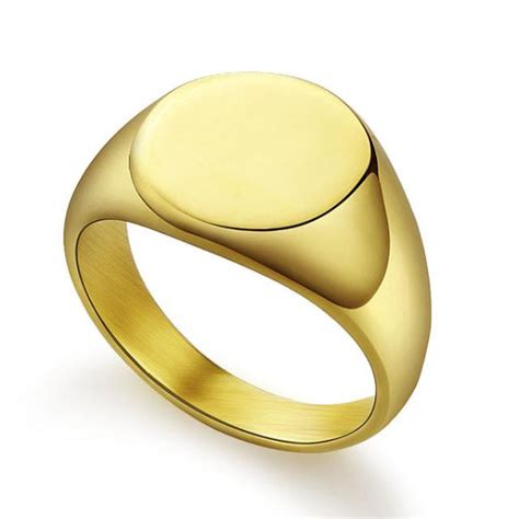 Gold Polished Pinky Ring For Men Classy Men Collection