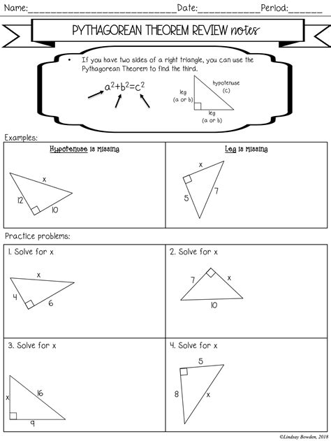 Right Triangle Trigonometry Notes And Worksheets Lindsay Bowden