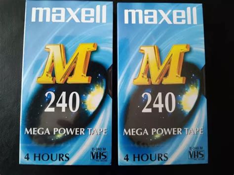 BLANK VHS TAPES Sealed 240 Maxell Mega Power Tapes X2 9 55 PicClick UK