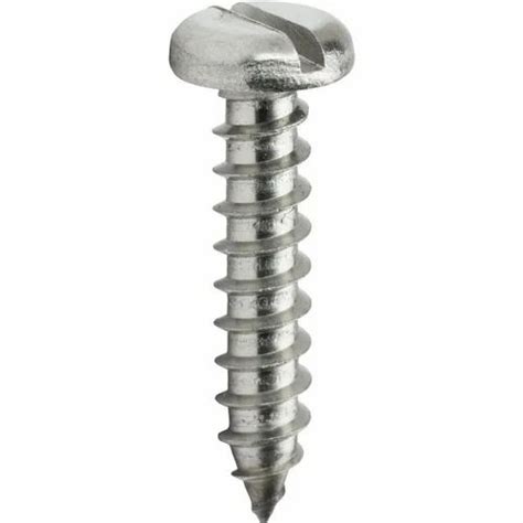 Fully Thread Mild Steel Pan Slotted Self Tapping Screw Size Mm