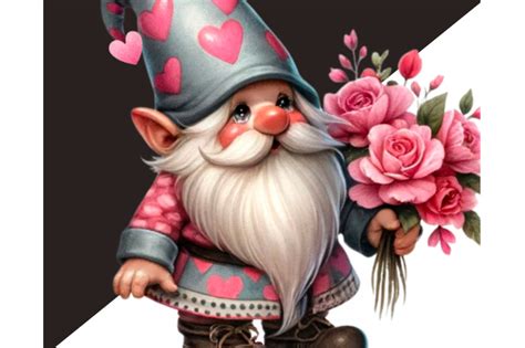 Watercolor Valentine Gnomes Png Clipart By Tanya Kart Thehungryjpeg