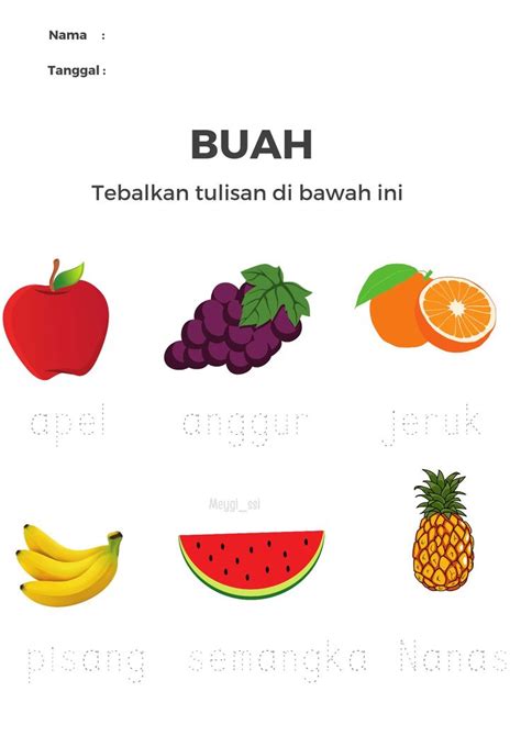 Lembar Kerja Paud Tk Buah Lembar Kerja Buah Jeruk