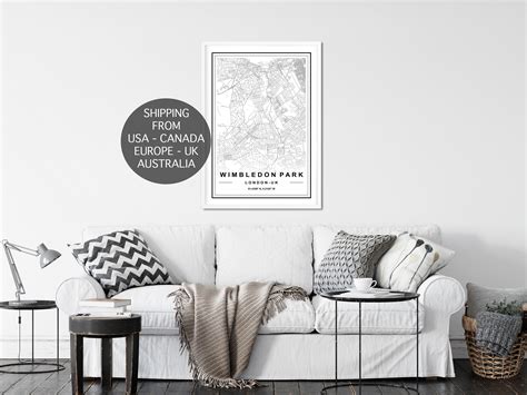 WIMBLEDON PARK MAP High Res Map Map of Wimbledon Park - Etsy