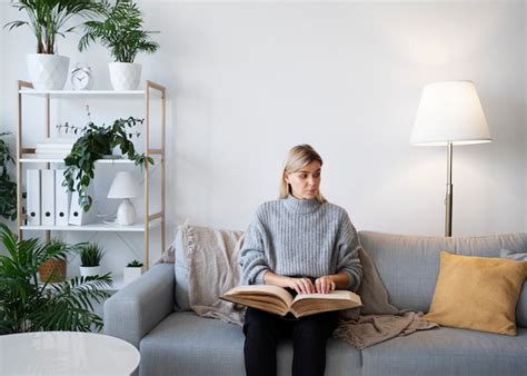 Free Photo | Blind person reading at home