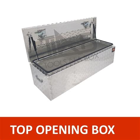 1220 X 400 X 350mm Aluminium Checker Top Opening Ute Tool Box 4 Your Truck Ute Trailer Toolbox And Can