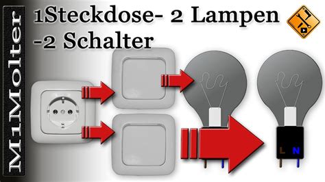 Anschluss Steckdose U Lampen Schalter Am Schaubild Von