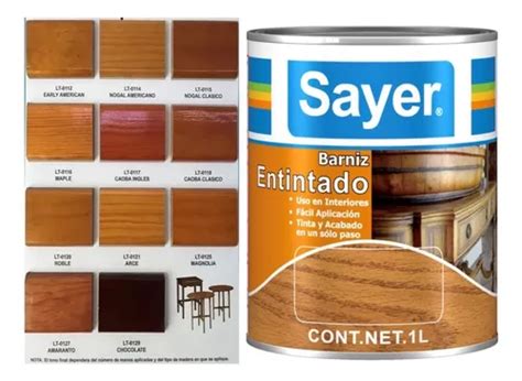 Barniz Entintado Barniz Para Madera Fácil Uso 11 Tono Sayer Envío gratis