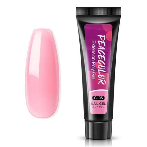 Peacecolor Poly Extension Gel Ongle Rose Manucure Professionnel Quick