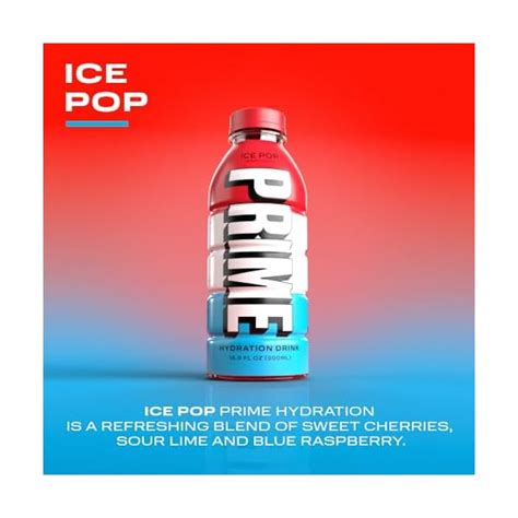 Prime Hydration Ice Pop Sports Drinks Electrolyte Enhanced For