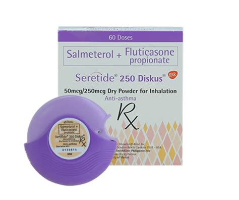 Seretide (Salmeterol + Fluticasone Proprionate) 250 Diskus, Health & Nutrition, Medical Supplies ...