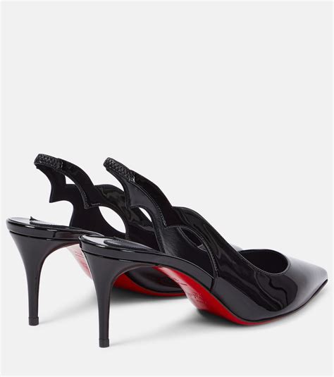 Hot Chick Sling Patent Leather Slingback Pumps In Black Christian Louboutin Mytheresa