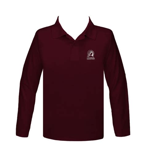 OUR LADY OF LOURDES GOLF SHIRT, LONG SLEEVE, YOUTH - Cambridge Uniforms