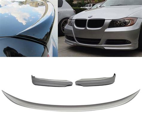 2006 2008 Bmw 3 Series E90 4dr Trunk Spoiler Front Lip Splitters Titanium Silver 354 Cb A004785