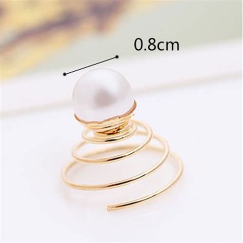 Pearl Hair Clip Crystal Barrette Spiral Twist Hair Pins Clips For Women