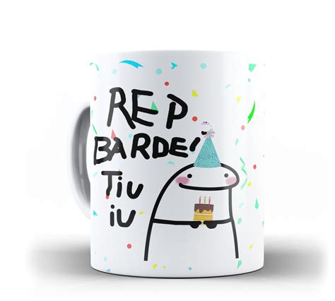 Caneca Flork Aniversário Rep Bardei Tiu Iu Caneca Parabéns