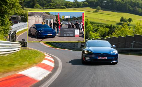 Tesla Model S Plaid Track Pack Obliterates Porsche Taycans Nurburgring